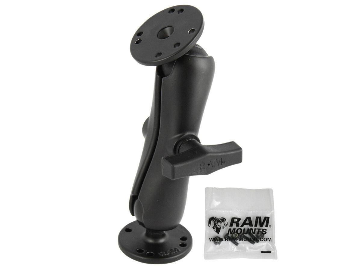 RAM-101-G4 крепление RAM для Garmin ECHO, ECHOMAP и др. муфта 140 мм, шары 38 мм (1,5). Алюминий