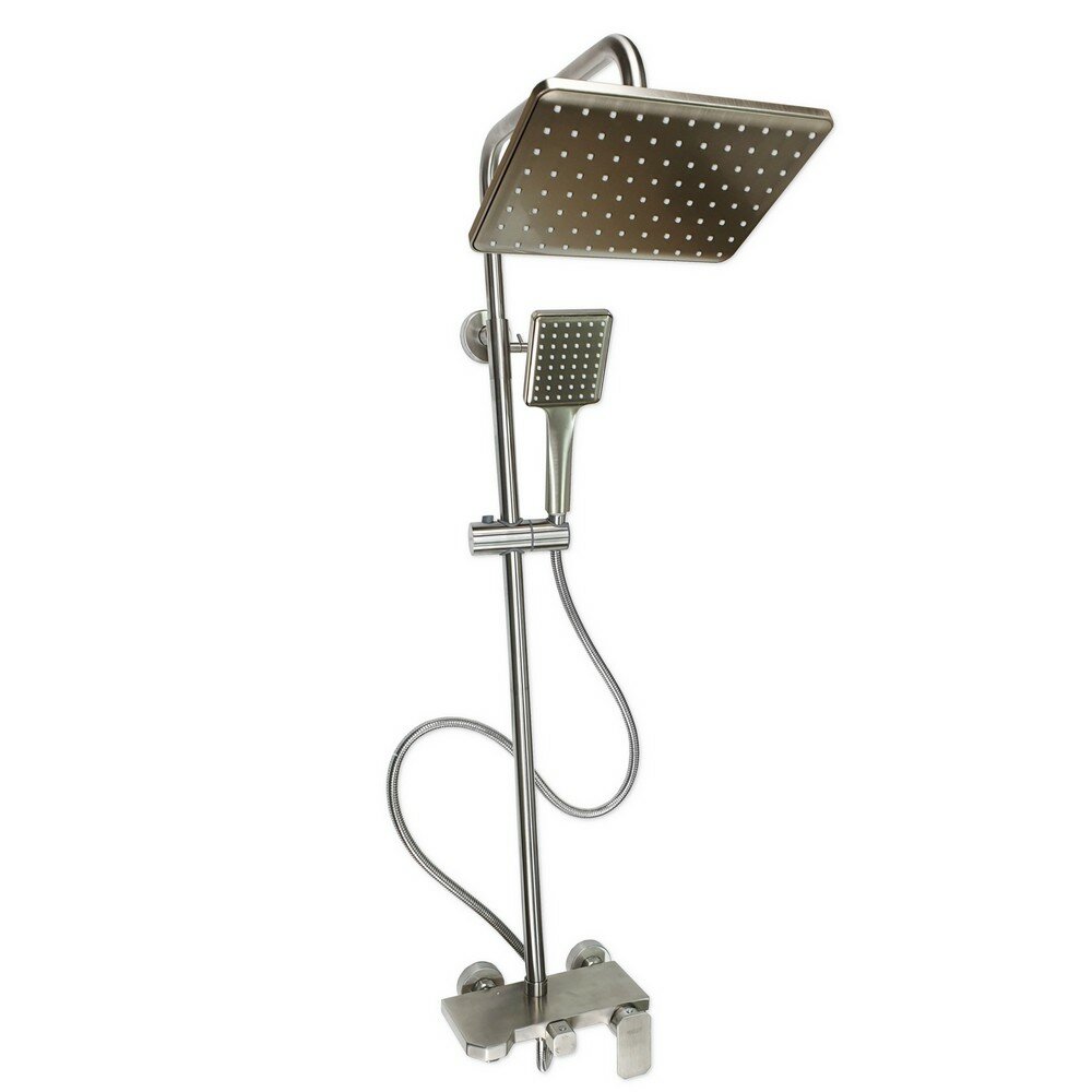 фото Стойка душевая со смесителем Magnus "Тропический душ" нержавеющая сталь 9236