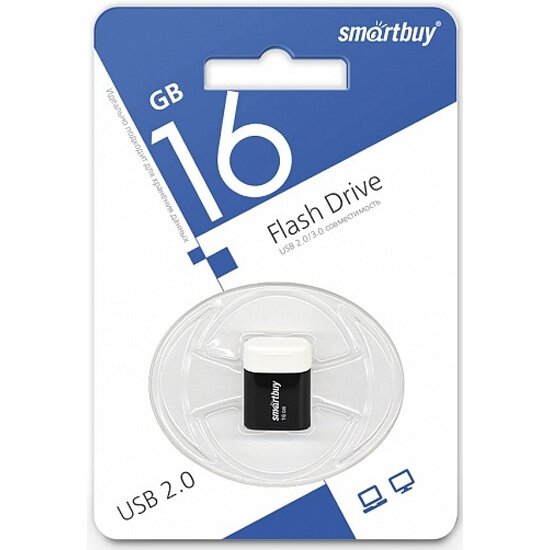 USB флешка SMARTBUY 16Gb Lara black USB 2.0