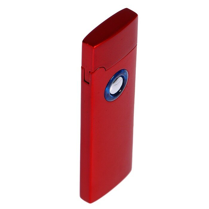 Зажигалка электронная, USB, спираль, 2.5 х 8 см, красная - фотография № 2
