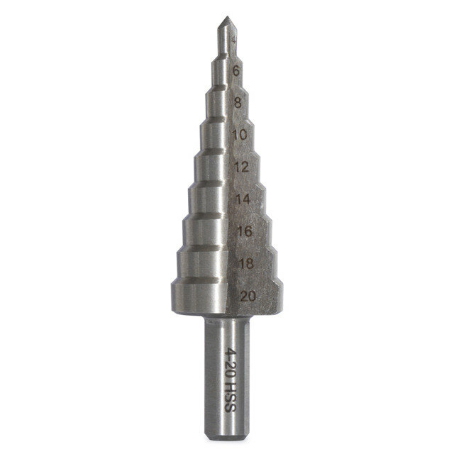 фото Сверло по металлу vira ступенчатое 4-20мм шаг 2мм 9 ступеней