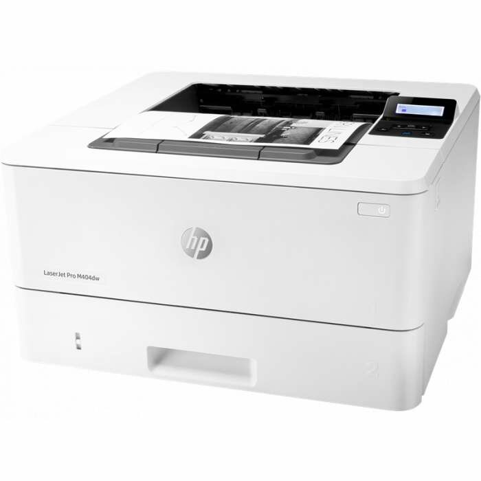  HP LaserJet Pro M404dw (A4,1200dpi, 38 ppm, 256 Mb, 2tray 100+250,Duplex, USB2.0/GigEth/WiFi, PS3, ePrint, AirPrint, 1y warr, cartridge 3000 in box, repl. C5F95A)