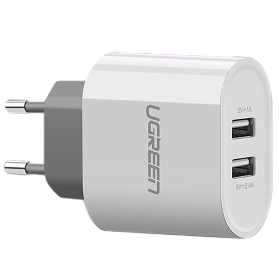 Сетевое зарядное устройство Ugreen CD104 Dual USB Wall Charger 3.4A (20384)