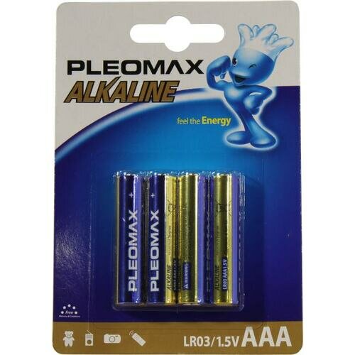 Батарейки Pleomax Alkaline LR03-4BL