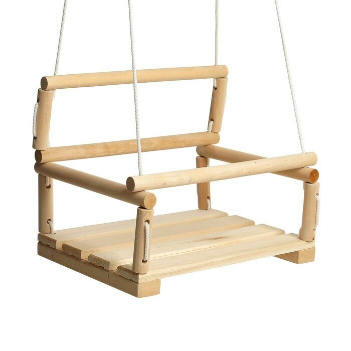 Кресло подвесное деревянное, сиденье 28 28см - фотография № 3