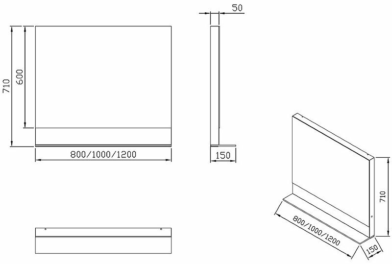 Зеркало Ravak Formy 80 X000001044 Белое - фотография № 5