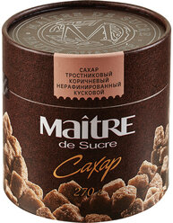 Maitre Сахар Maitre de Sucre тростниковый коричневый кусковой,270г, 3 шт.