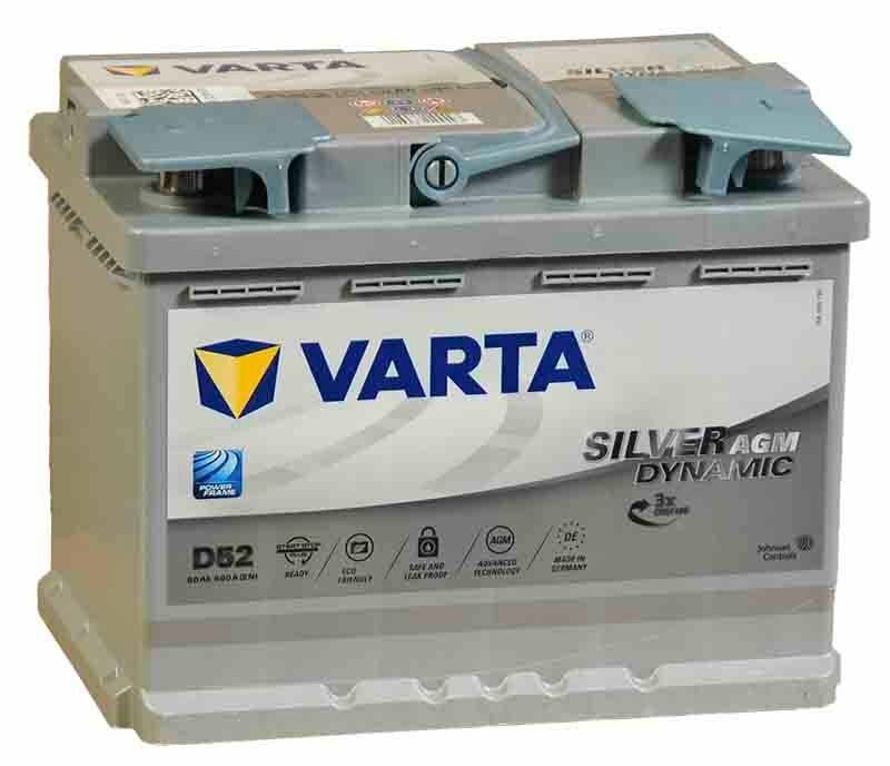 Аккумулятор для спецтехники VARTA Silver Dynamic AGM D52 (560 901 068) 242х175х190