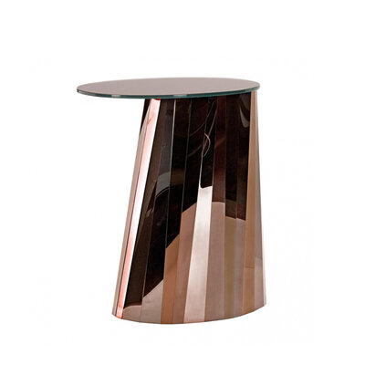 Столик в стиле Pli Side Table by ClassiCon (Цвет железной руды высокий 530*650 мм) - фотография № 1