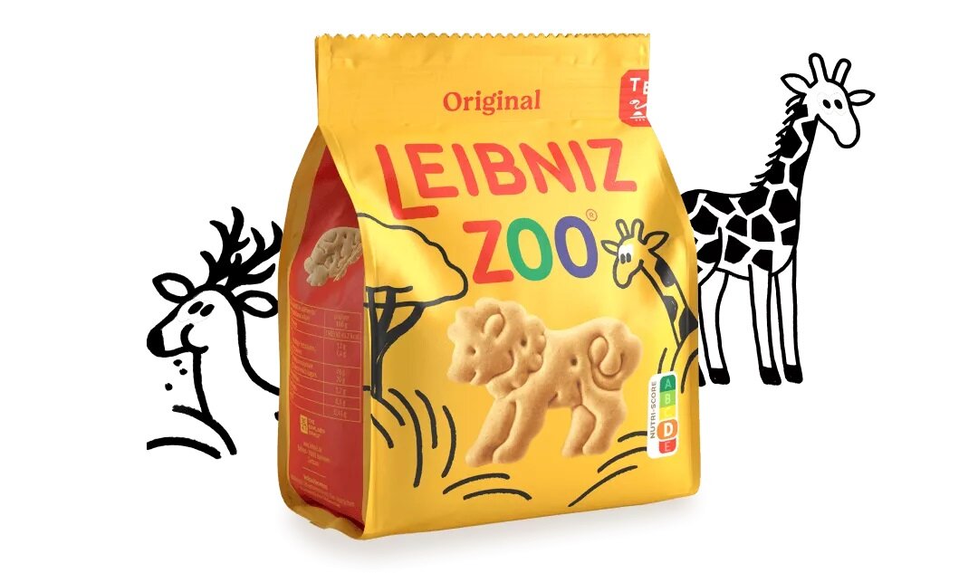 Сливочное печенье Leibniz Zoo фигурки животных 125г - фотография № 1