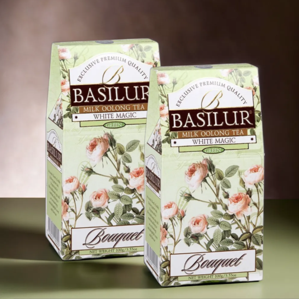 Чай зеленый Базилур Белое Волшебство 100 грамм 2 штуки
