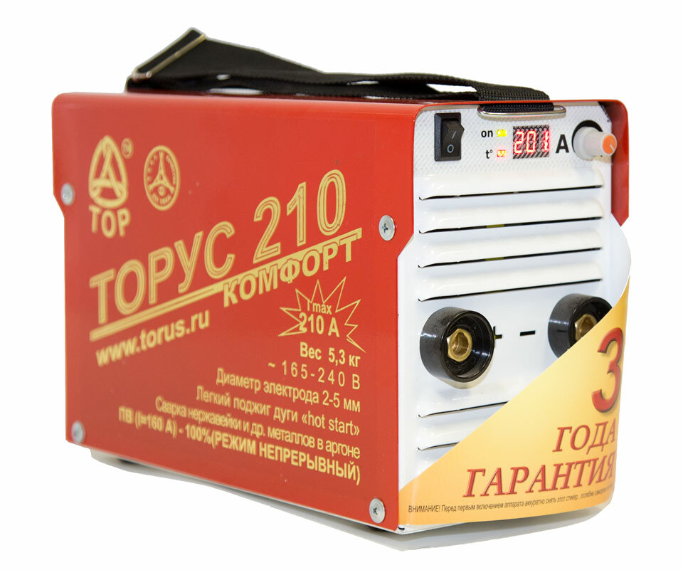 Сварочный инвертор Торус 210+провода