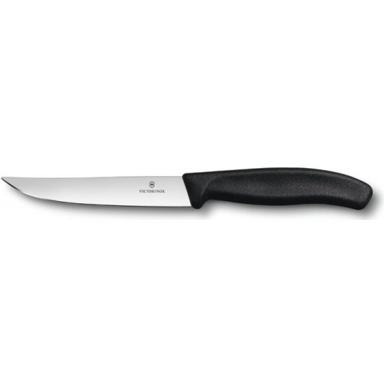 Нож VICTORINOX для стейка и пиццы SwissClassic "Gourmet", 12 см, чёрный