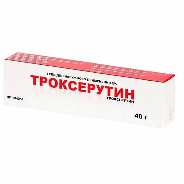 Троксерутин гель д/нар. прим. 2% 40г