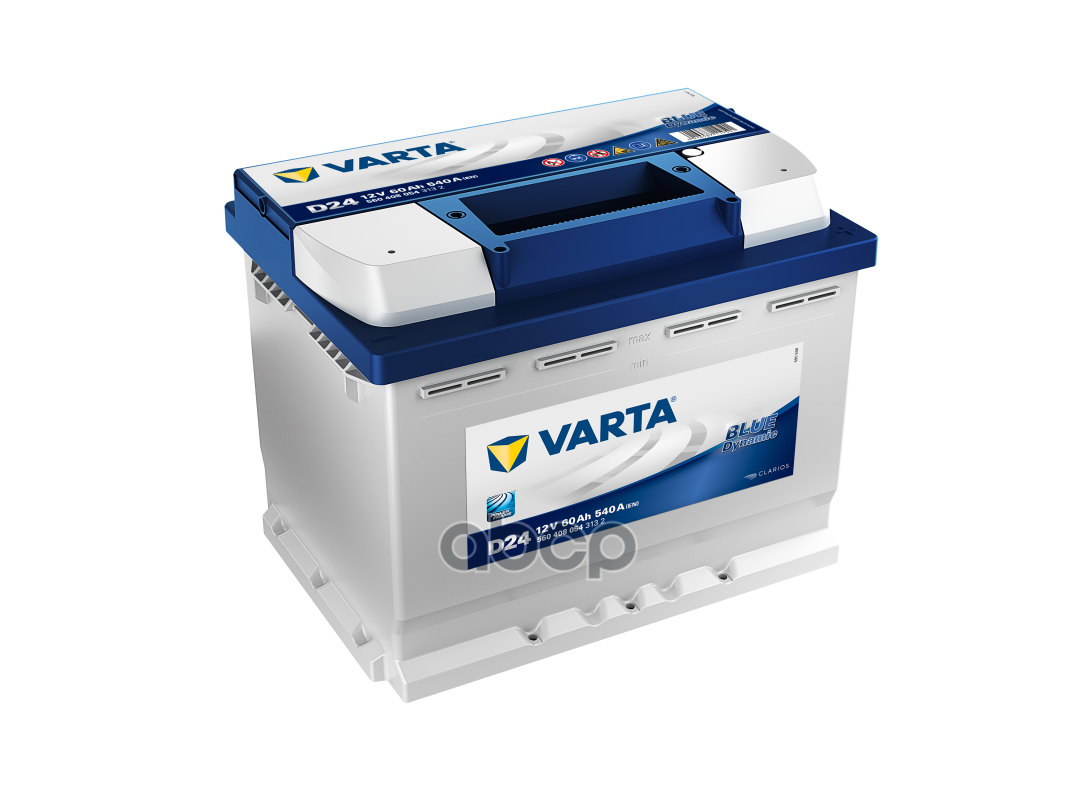 Акб Varta Blue Dynamic 60а/Ч D24 (-/+) 12v 540a 242х175х190 560408054 Varta арт. 560408054