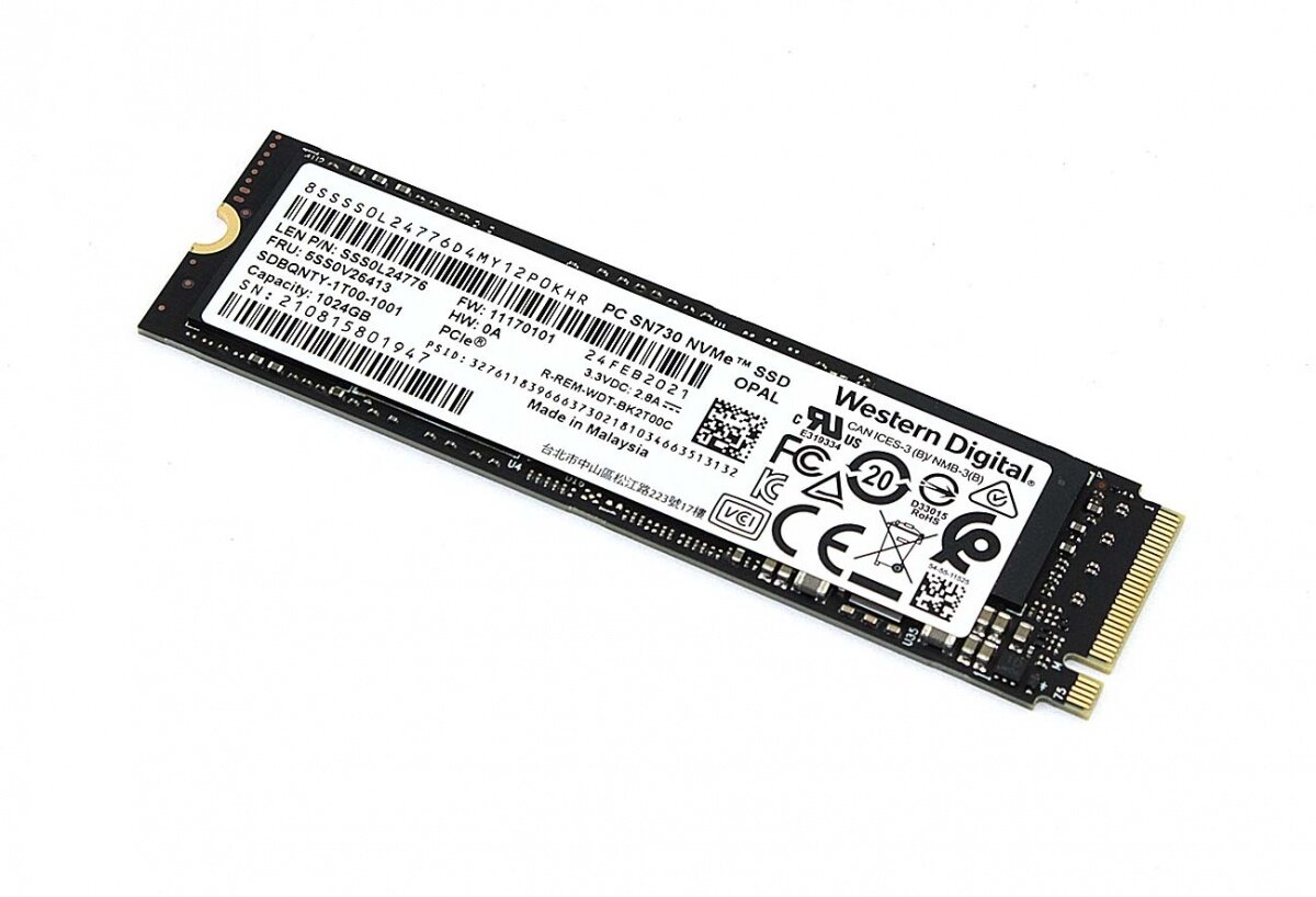 Твердотельный накопитель SSD Western Digital PCIe 1024Gb PC SN730 NVMe
