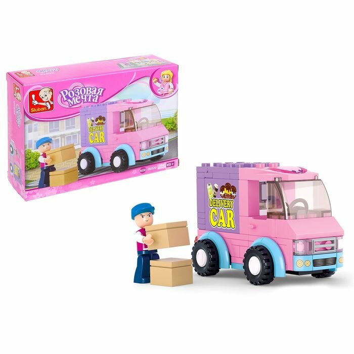 фото Конструктор "Розовая мечта: курьерская машина", 102 детали