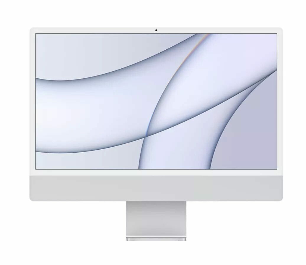 Моноблок Apple iMac 24" 2021 Silver MGPD3B/A (Apple M1 8-Core CPU 8-Core GPU/8 GB/512GB SSD/23.5"/4480x2520/MacOS)