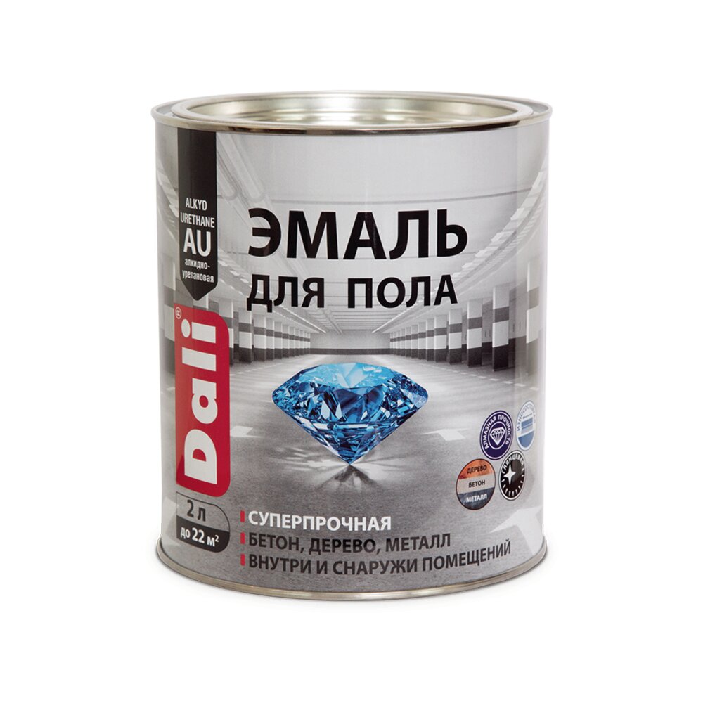 Dali, алкидно-уретановая, глянцевая, база A, белая, 2 л