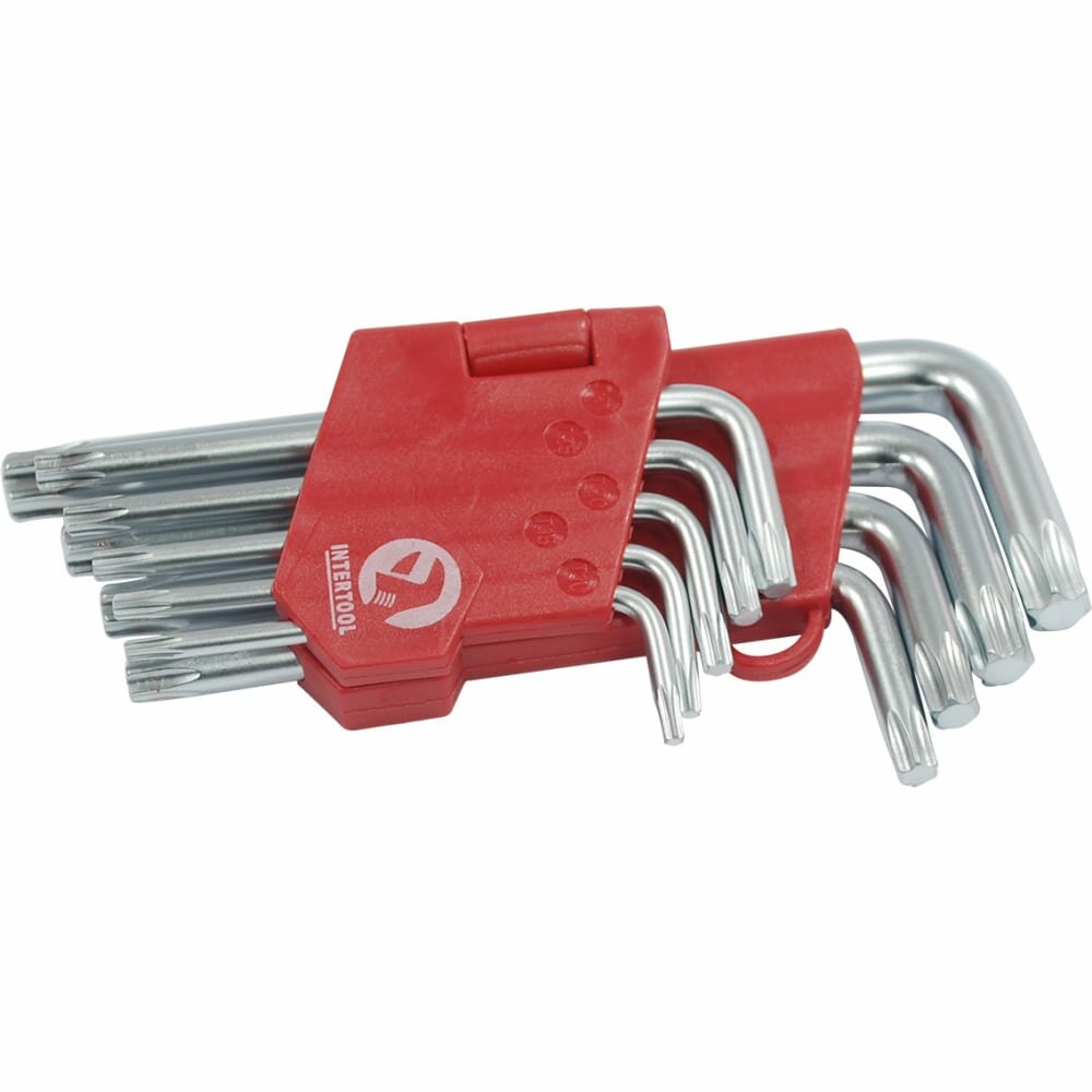 INTERTOOL Набор Г-образных ключей TORX 9шт, Т10-Т50, Cr-V, Small HT-0607