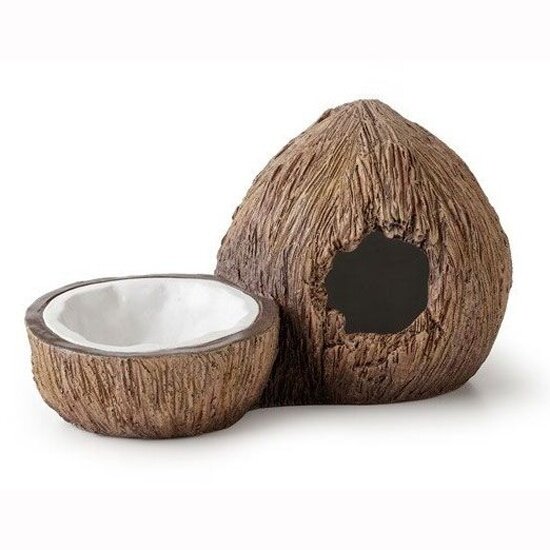 Поилка с укрытием EXO TERRA(HAGEN) EXO TERRA Coconut Hide & Water Dish 14х24х13 см. PT3159 (H231596)