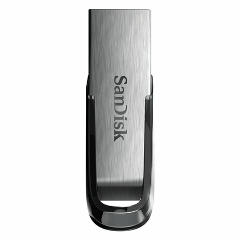 Флеш-диск 16 GB, комплект 2 шт., SANDISK Ultra Flair, USB 3.0, металлический корпус, серебристый, SDCZ73-016G-G46