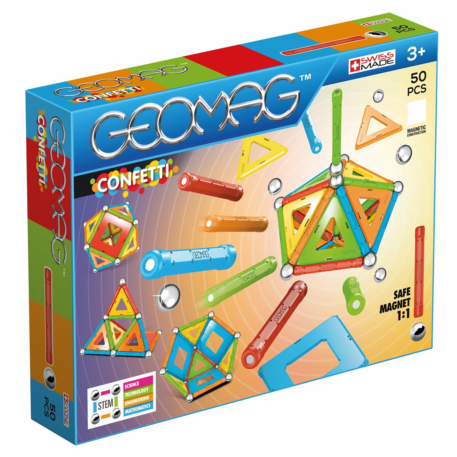 Конструктор магнитный Geomag (CONFETTI 50 дет.)