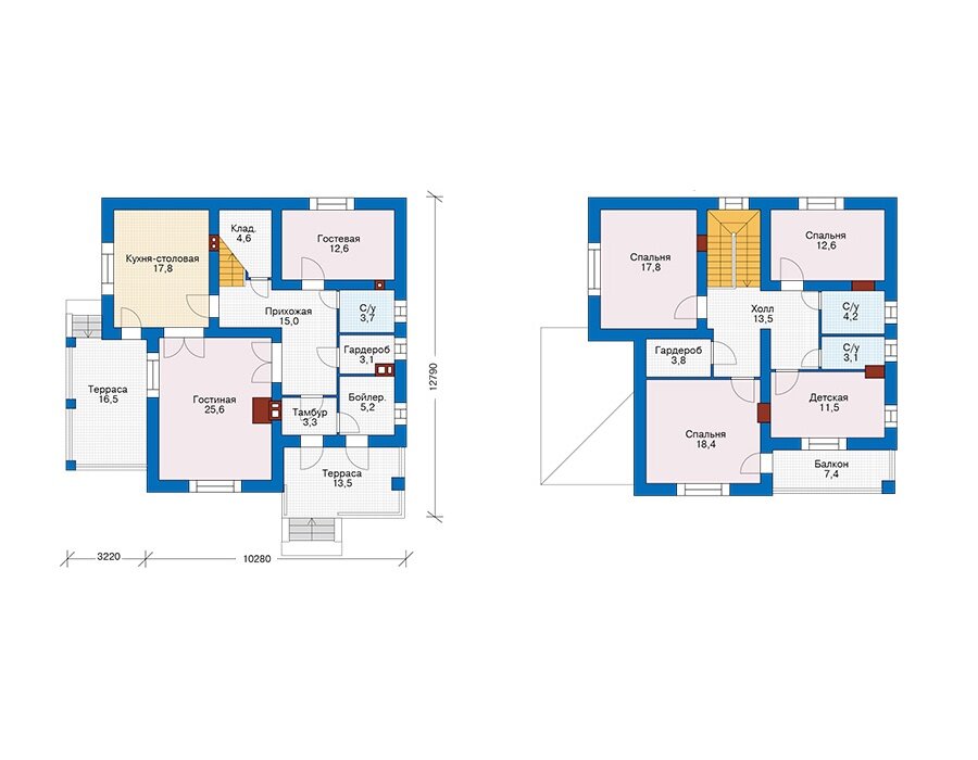 Проект дома Plans-74-25 (176 кв.м, кирпич) - фотография № 3