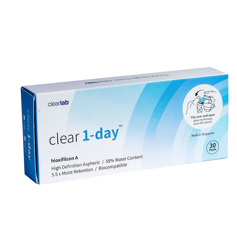 Контактные линзы Clear 1-Day, r8.7 -9,50 30 шт.