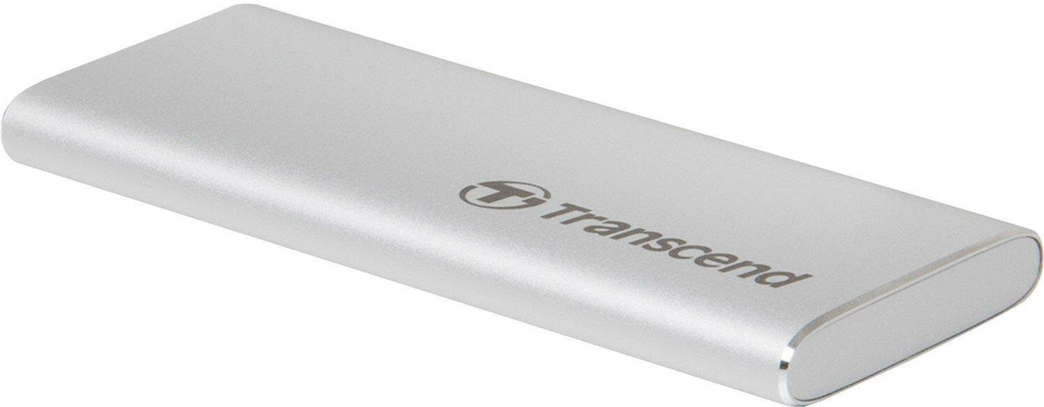 Внешний SSD External SSD Transcend 250Gb ESD260C (USB3.1 gen 2, Type C 520/460Mbs, 3D NAND, 81x34x8mm, 33g) Silver