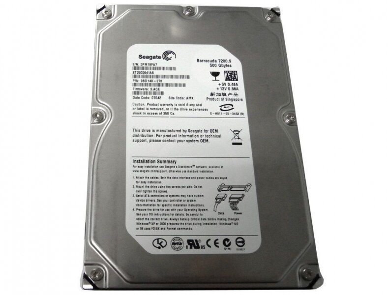 Жесткий диск Seagate ST3500641AS 500Gb SATAII 3,5" HDD