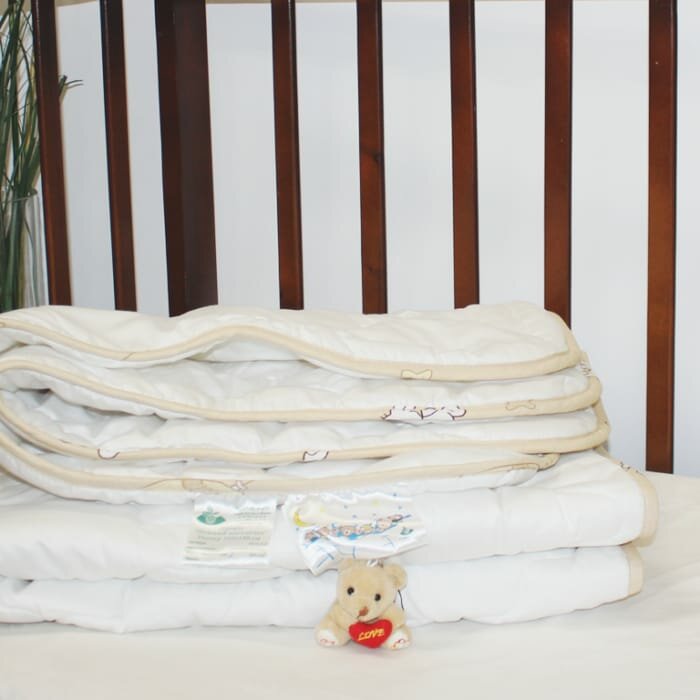 Одеяло легкое стеганное с натуральным хлопком "Нежный ангелочек" - фотография № 2