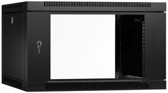 Телекоммуникационный шкаф настенный 19 дюймов 9u 600х450 черный: 19box-LT 9U 60/45BG