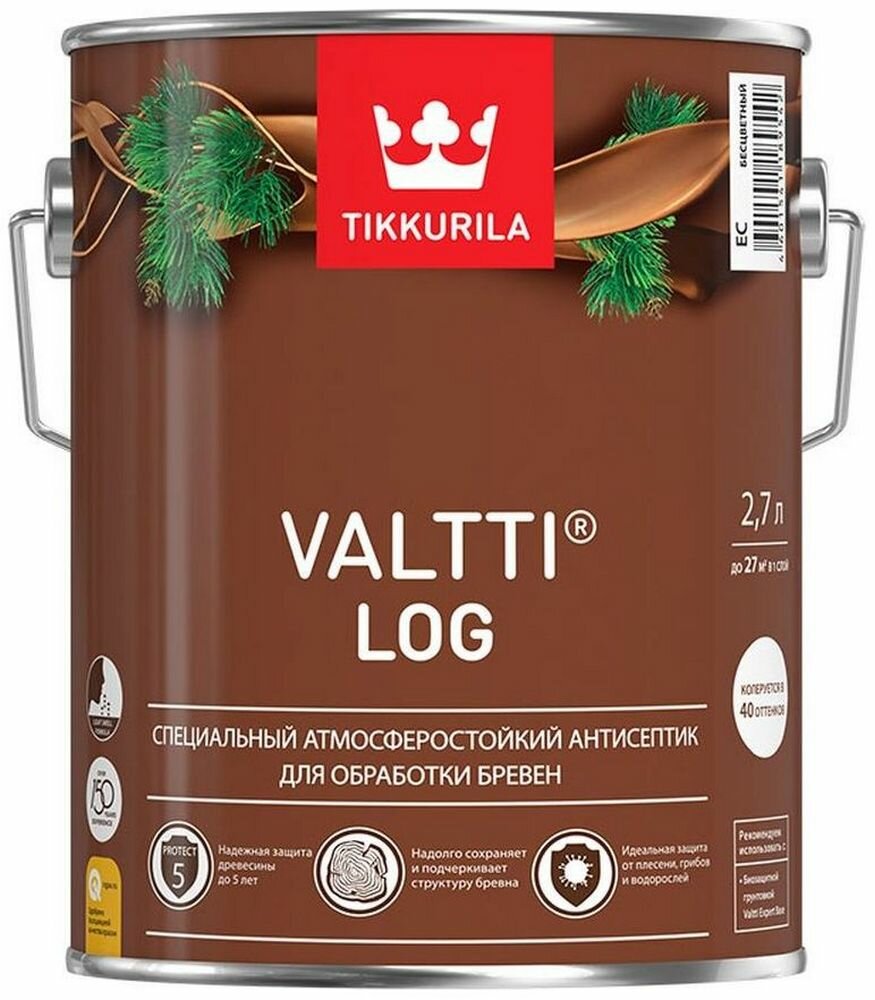 Антисептик Tikkurila Valtti Log естественный 27 л