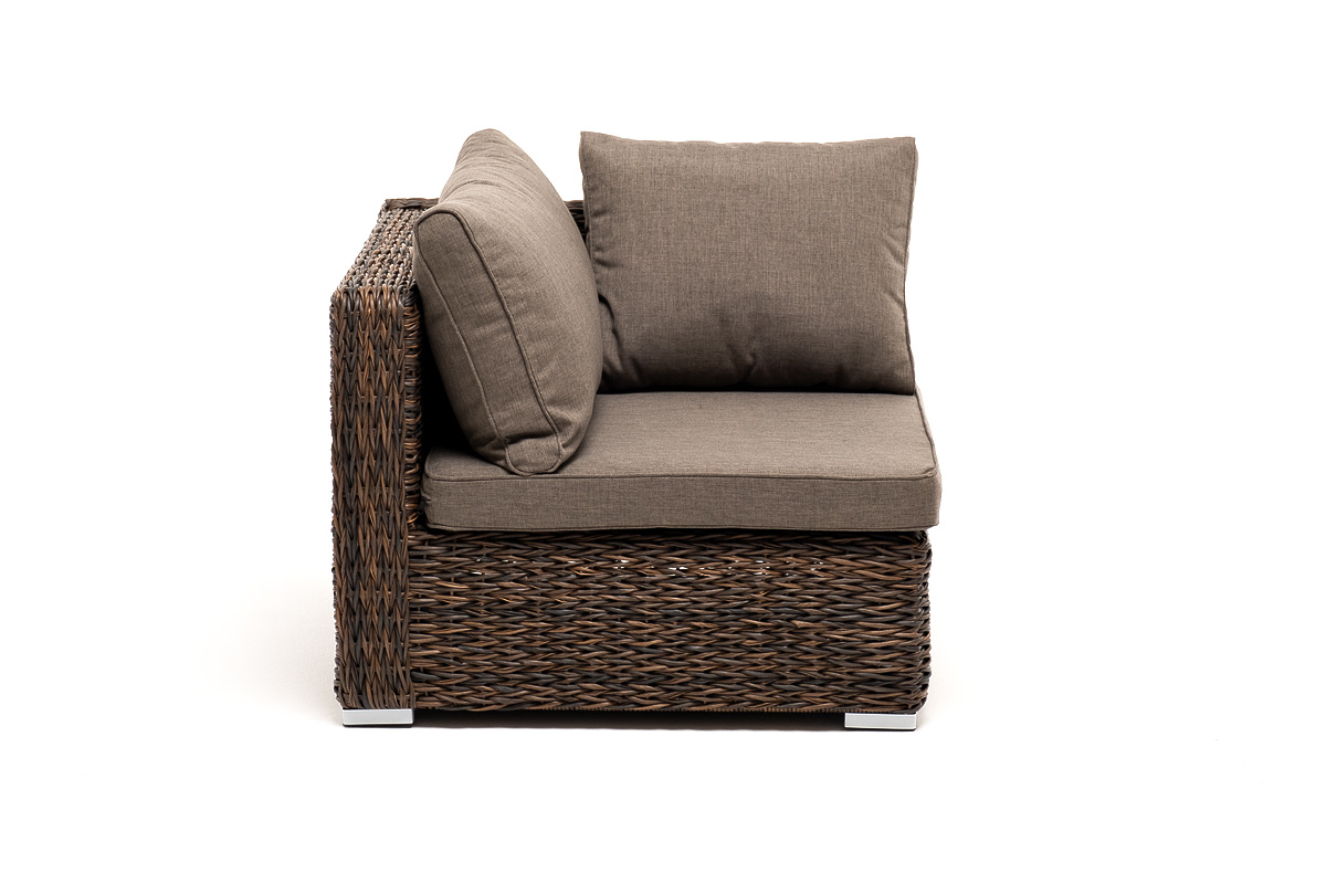 "Лунго" модуль диванный угловой с подушками , коричневый (гиацинт) - фотография № 1