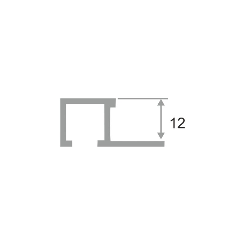 АРП 12*10мм "DO-1" 2,7м Серебро глянец Р-об. вставка-фриз анод. алюм. - фотография № 2