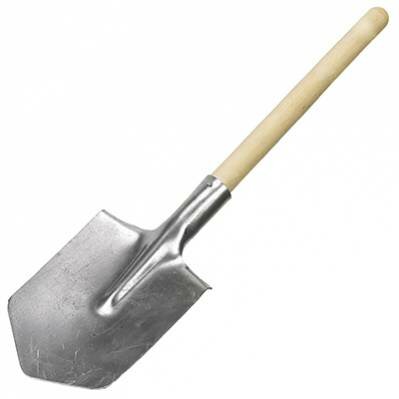 Лопата автомобильная оцинкованная, толщина металла 1,5мм, деревянная ручка (Артикул: 4100010996)