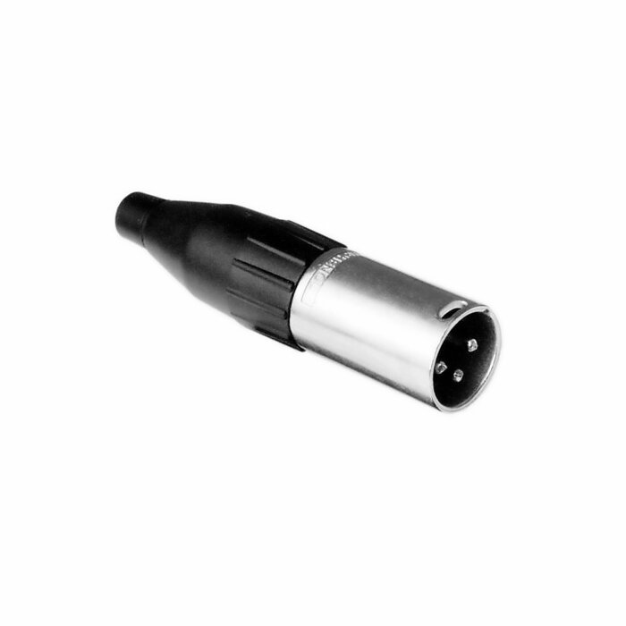 Amphenol AC3M Разъем XLR, 3 контакта, штекер, штампованные контакты, цвет никель - фото №1