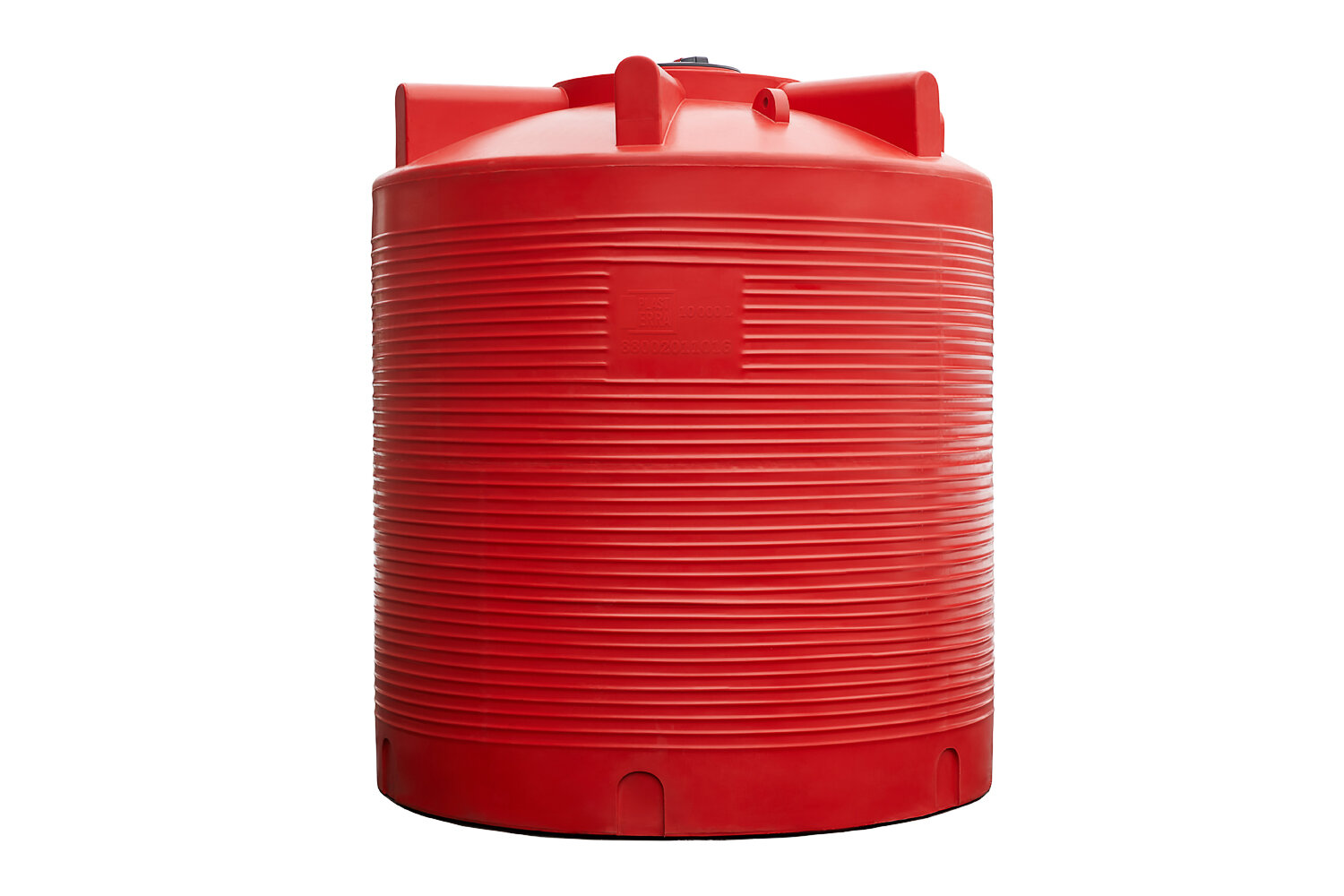 Емкость бочка пластиковая вертикальная 10000л (стационарная) красная ПластЕрра