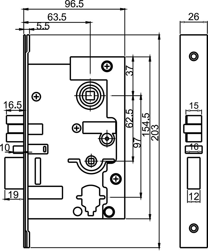 Электронные замки на двери MOLILOCK Электронный замок в гостиницу 126C135 (На себя, Правая, Серый) - фотография № 4