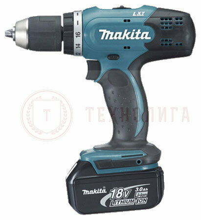 Ударная аккумуляторная дрель-шуруповерт Makita DHP453SYE 42 Н·м