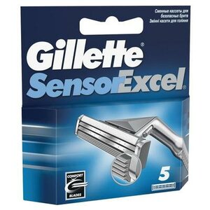 Фото Сменные кассеты для бритья Gillette Sensor Excel, 5 шт. Gillette 1389876