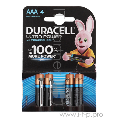 Батарея Duracell Ultra Power Lr03-4bl MX2400 AAA (4шт) .