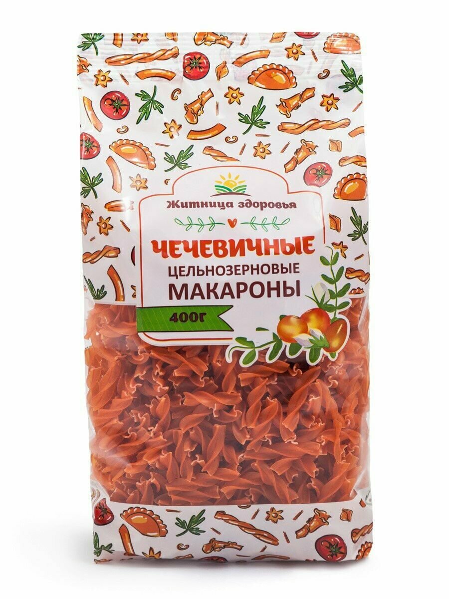 Макароны цельнозерновые чечевичные (Житница здоровья), 400 г