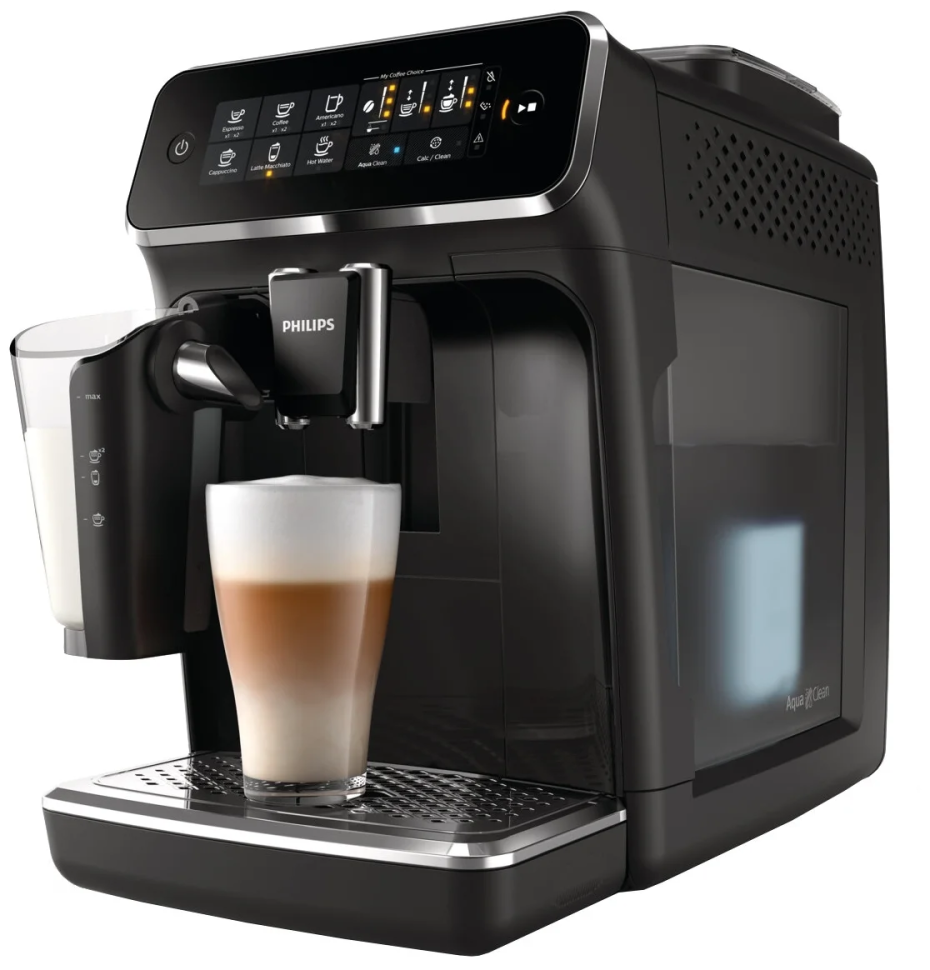 Кофемашина Philips EP3241/50 Series 3200 LatteGo, глянцевый черный