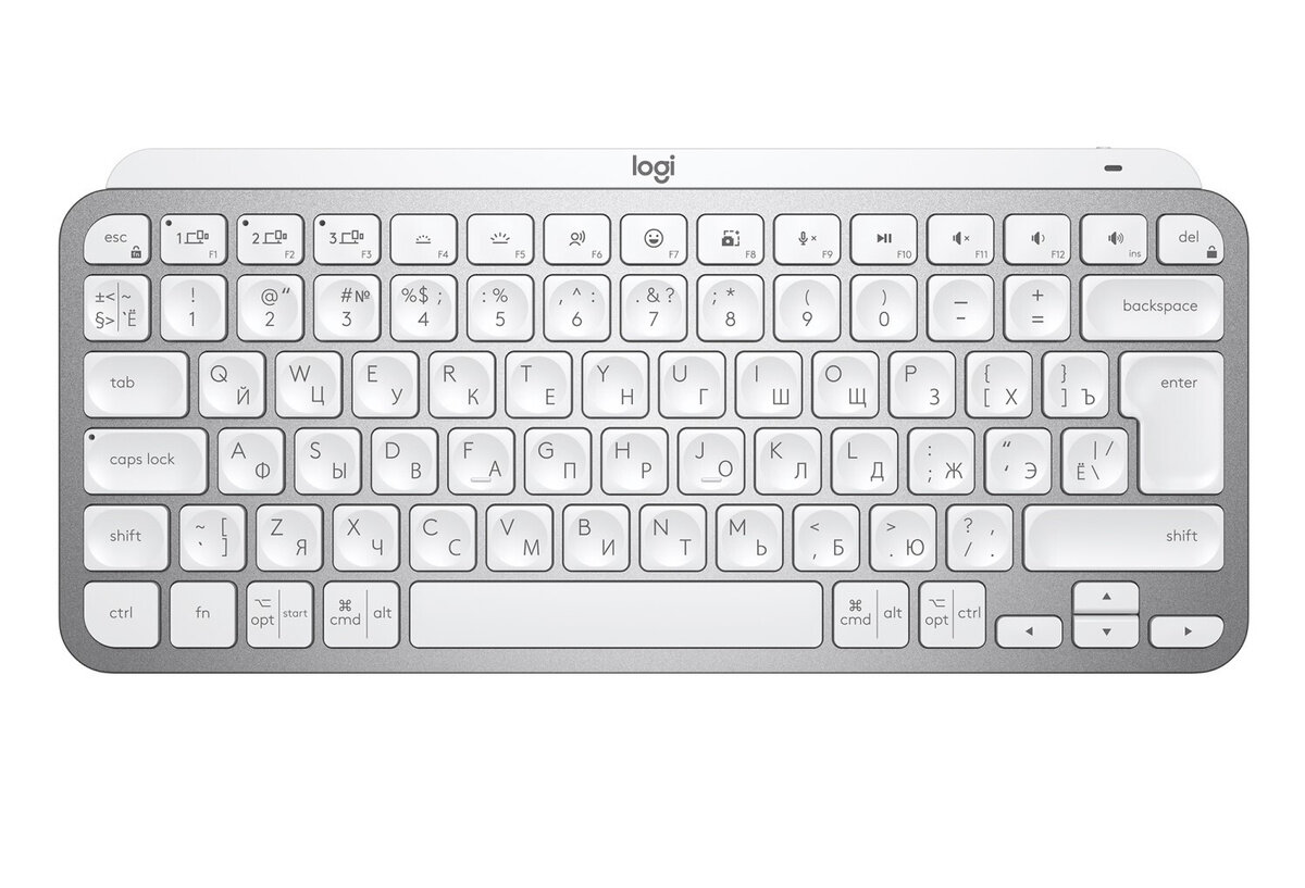 Беспроводная клавиатура Logitech MX Keys Mini Pale Gray