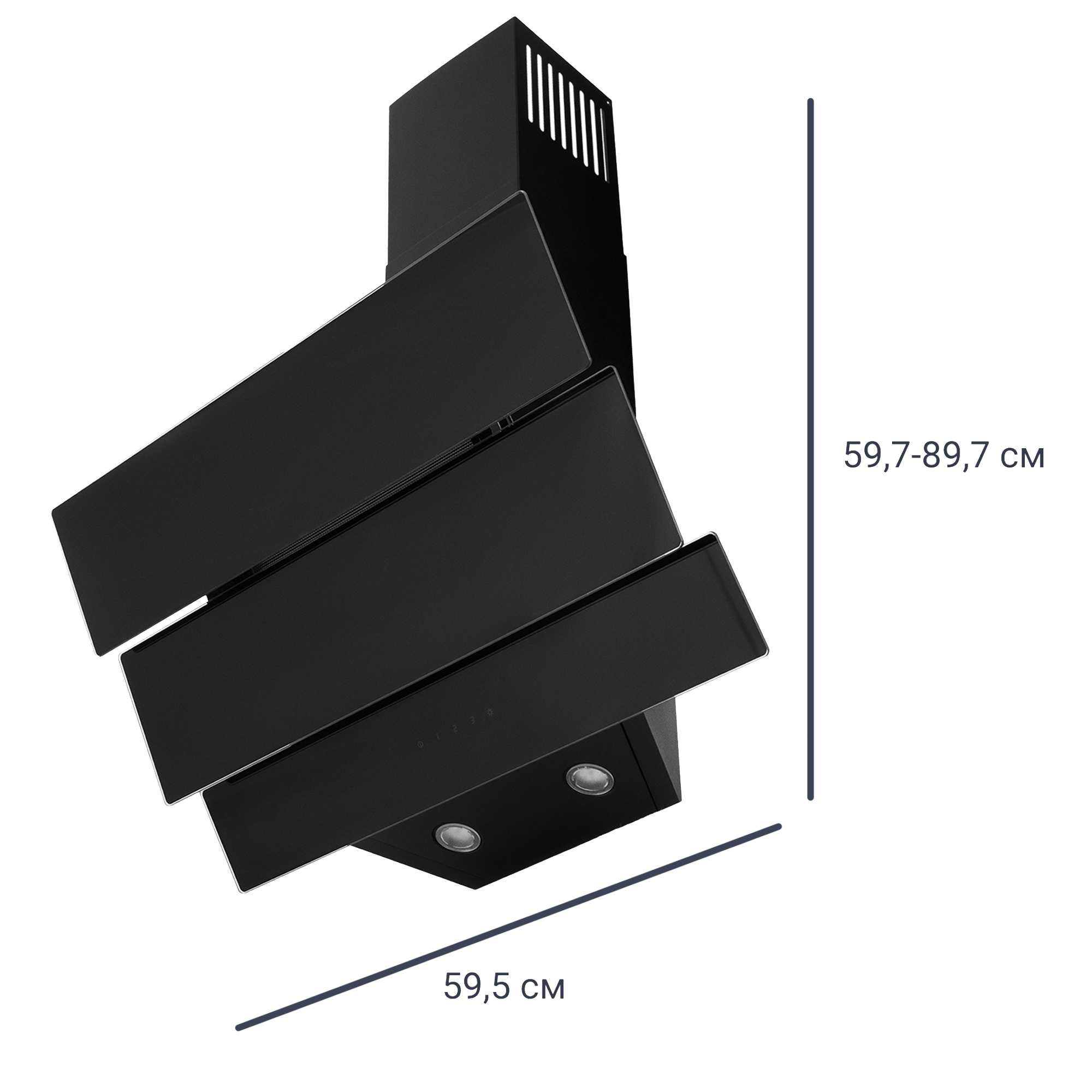 Вытяжка плоская Kitll KCH 6103 60 см цвет чёрный - фотография № 1