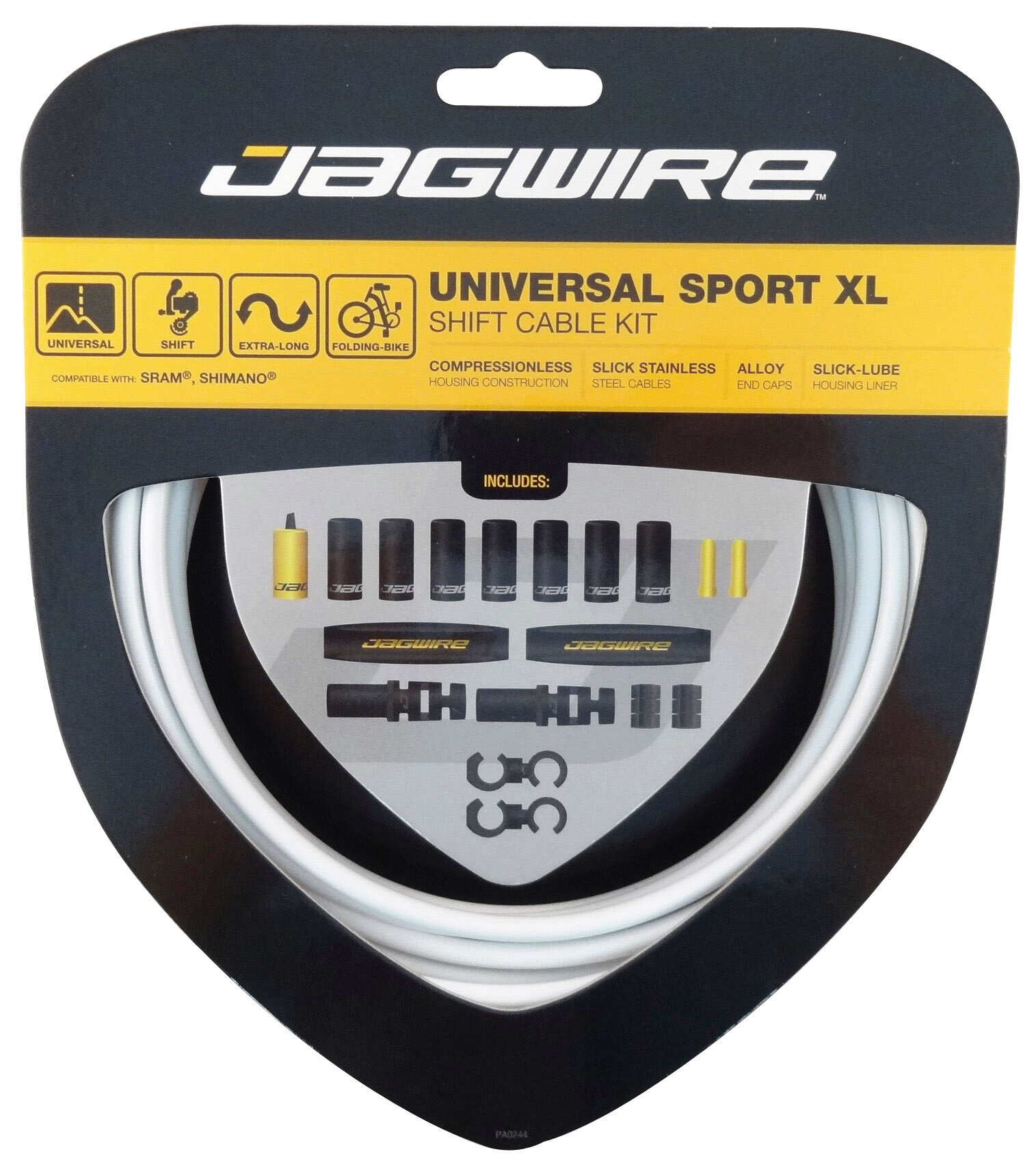 JAGWIRE UCK611 Тросы переключения с обол. Universal Sport Shift XL, бел.
