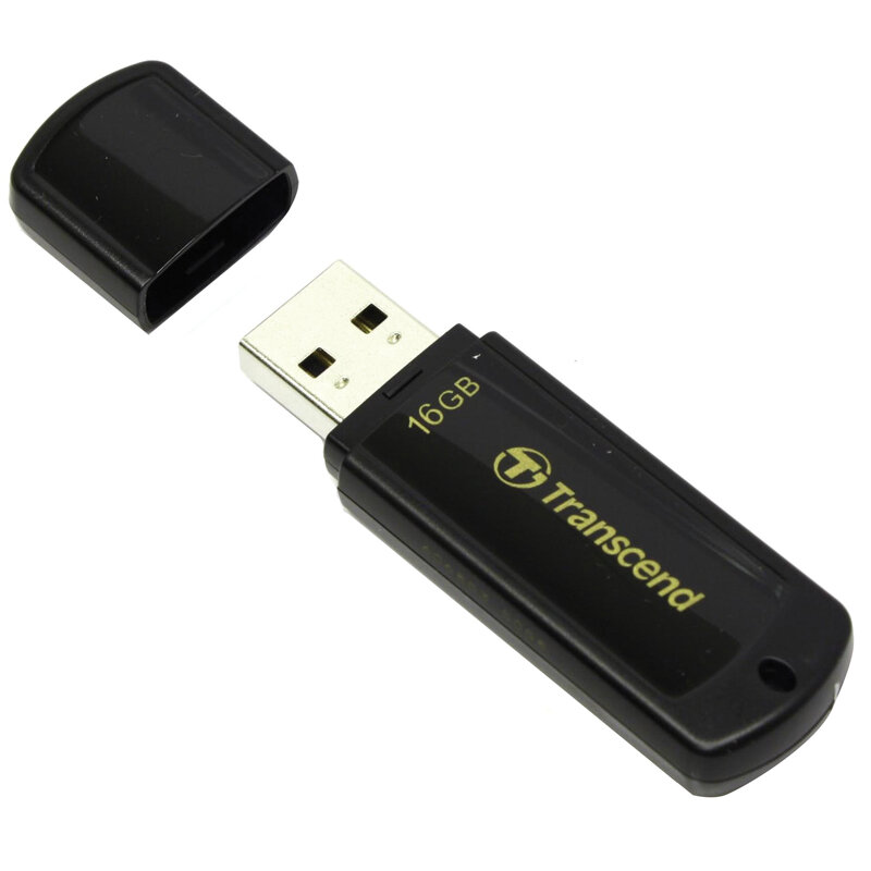 Память TRANSCEND USB Flash 16Gb USB2.0 JetFlash 350 черный TS16GJF350