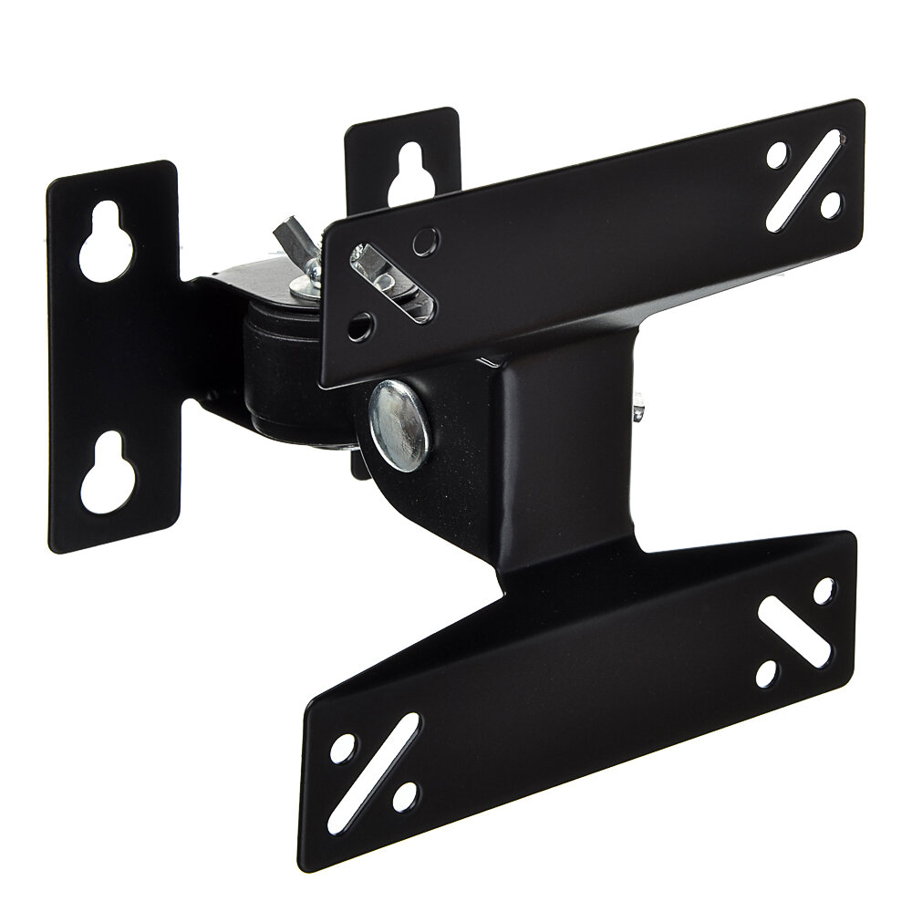 фото LEBEN Кронштейн для ТВ наклонно-поворотный, 13"-27", до 15кг, 75x75 до 100x100мм, мет, 2 штуки